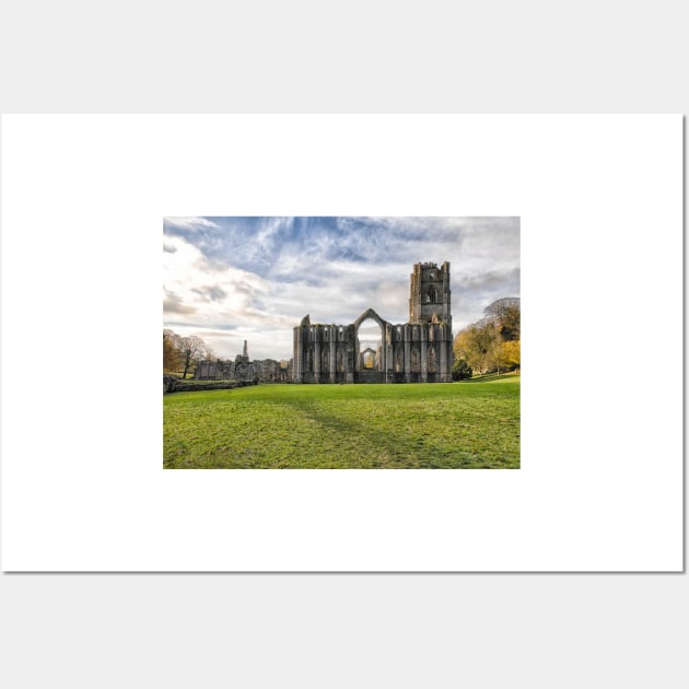 Fountains Abbey North Yorkshire art. English countryside Wall Art by BarbaraGlebska